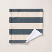 Rayures Gris Charbon (Gant de toilette)