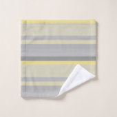 rayures gris jaune (Gant de toilette)