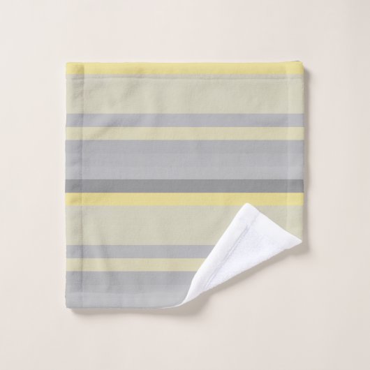 rayures gris jaune (Gant de toilette)