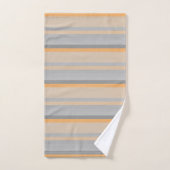 rayures gris orange (Serviette à main)