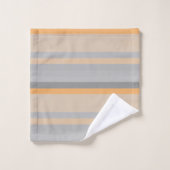 rayures gris orange (Gant de toilette)