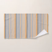 rayures gris orange (Serviette à main)