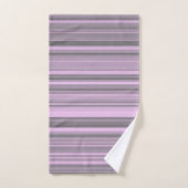 Rayures Gris Violet (Serviette à main)