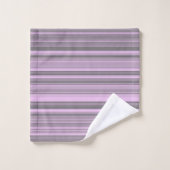 Rayures Gris Violet (Gant de toilette)