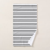 Rayures grises, blanches et noires (Serviette à main)