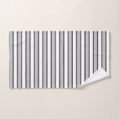 Rayures grises, blanches et noires (Serviette à main)