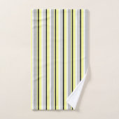 Rayures grises et jaunes (Serviette à main)