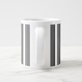 Rayures grises sur mug à café blanc (Dos)