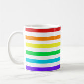 Rayures horizontales d'arc-en-ciel 1 tasse (Gauche)