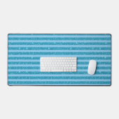 Rayures horizontales de style paillettes bleu océa (Clavier et souris)