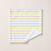 Rayures horizontales en couleurs pastel clair (Gant de toilette)