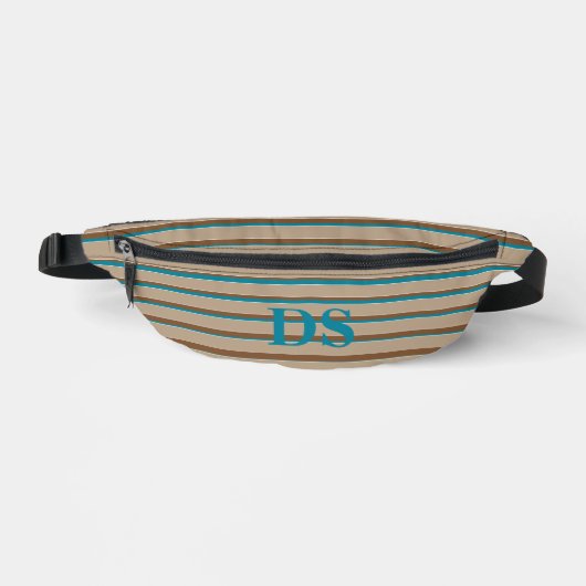 Rayures horizontales modernes Monogramme Voyage (Recto)