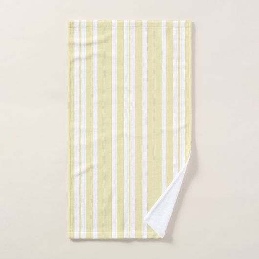 rayures jaune et blanc (Serviette à main)