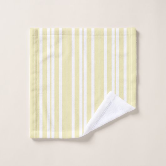 rayures jaune et blanc (Gant de toilette)