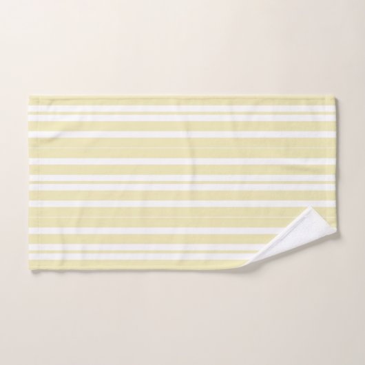 rayures jaune et blanc (Serviette à main)