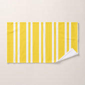 Rayures Jaune et Blanche (Serviette à main)