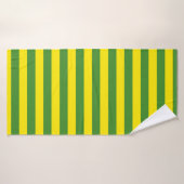 Rayures jaune et verte (Serviette de bain)