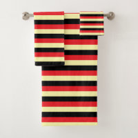 Rayures jaune pâle, noires et rouges