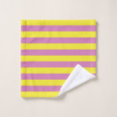 Rayures Jaune Rose (Gant de toilette)