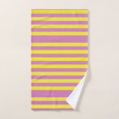 Rayures Jaune Rose (Serviette à main)