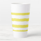 Rayures jaunes et un mug à latte rose (Devant)