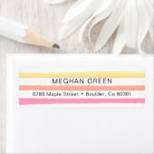 Rayures jaunes | Étiquette d'adresse de retour (En situation)