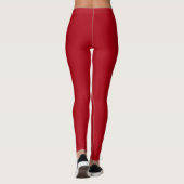 Rayures latérales blanches Leggings rouges Choisis (Dos)