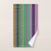 Rayures lavande sarcelle orange violet (Serviette à main)