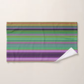 Rayures lavande sarcelle orange violet (Serviette à main)