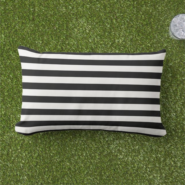 Rayures Lisse Extérieure Oreiller (Herbe)