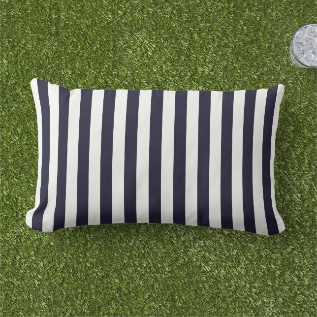 Rayures Lisse Extérieure Oreiller (Herbe)