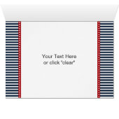 rayures marines, numéro de table du mariage nautiq (Intérieur Horizontal (Bas))