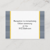 rayures marines, phare, cartes de réception nautiq (Dos)