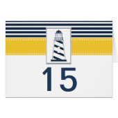 rayures marines, phare, numéro de table nautique (Devant Horizontal)