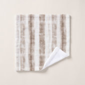 Rayures Marron Rustique Sicile (Gant de toilette)