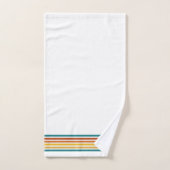 Rayures minimalistes monogrammées rétro (Serviette à main)