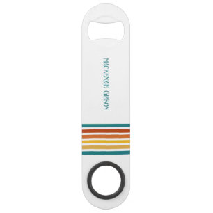 Rayures minimalistes monogrammées rétro