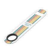 Rayures minimalistes monogrammées rétro (Devant angulaire)
