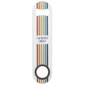 Rayures minimalistes monogrammées rétro (Dos)