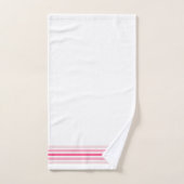 Rayures minimalistes monogrammées rétro (Serviette à main)