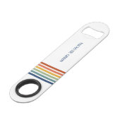 Rayures minimalistes monogrammées rétro (Devant angulaire)