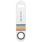 Rayures minimalistes monogrammées rétro (Dos)