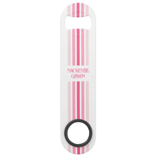 Rayures minimalistes monogrammées rétro (Devant)