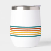 Rayures minimalistes monogrammées rétro (Gauche)