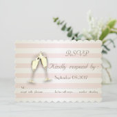 Rayures Modernes Élégantes, Carte de Réponse de Ma (Debout devant)