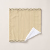 Rayures Modernes Or Abricot (Gant de toilette)