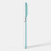 Rayures Monogrammées Aqua et Blanc (Côté droit)