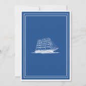 Rayures Nautiques - Faire-part de mariage (Dos)