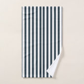 Rayures Navy | Monogramme du gentleman moderne (Serviette à main)