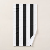 Rayures noires et blanches (Serviette à main)